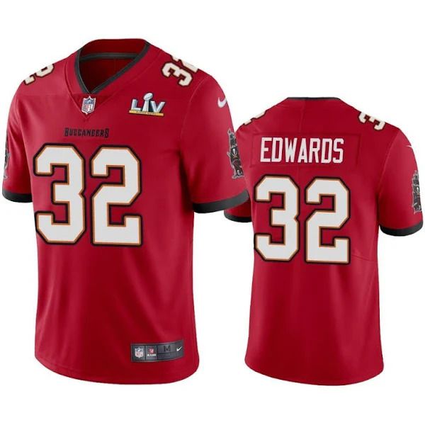 Men Tampa Bay Buccaneers 32 Mike Edwards Nike Red Super Bowl LV Limited NFL Jersey